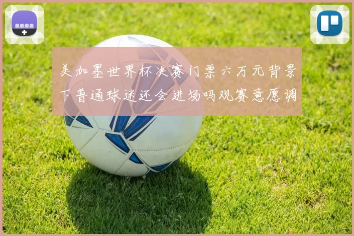 美加墨世界杯决赛门票六万元背景下普通球迷还会进场吗观赛意愿调查